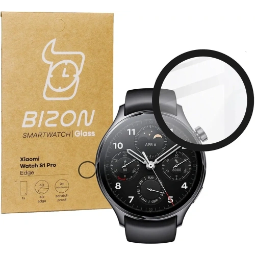 Kup Bizon Glass Watch Edge Hybrid Xiaomi Uhr S1 Pro schwarz - BIZ2380 - {ean13} - Sklep Home Screen