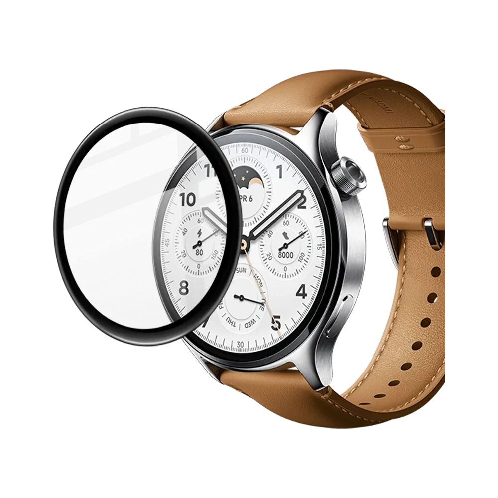 Szkło hybrydowe Bizon Glass Watch Edge Hybrid do Xiaomi Watch S1 Pro czarne