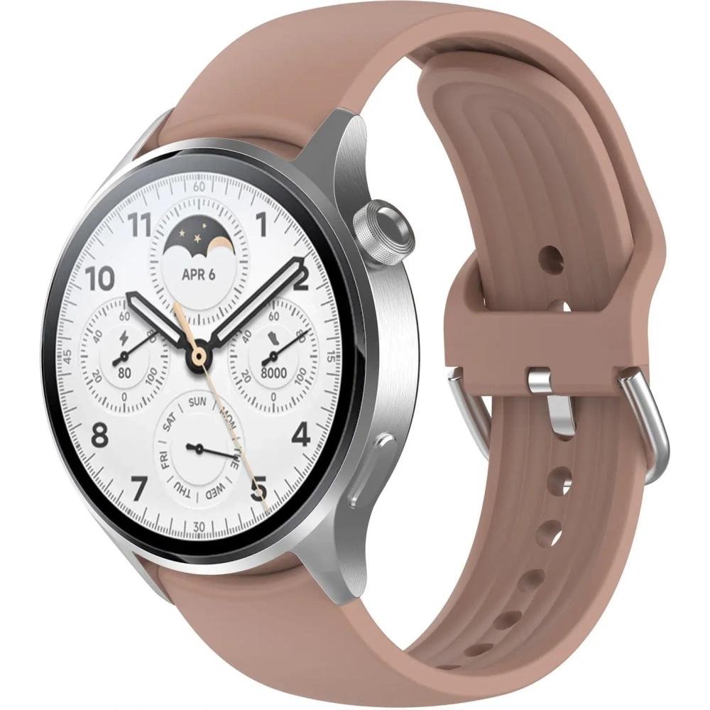 Pasek Bizon Strap Watch Silicone Pro do Xiaomi Watch S1 Pro pudrowy róż