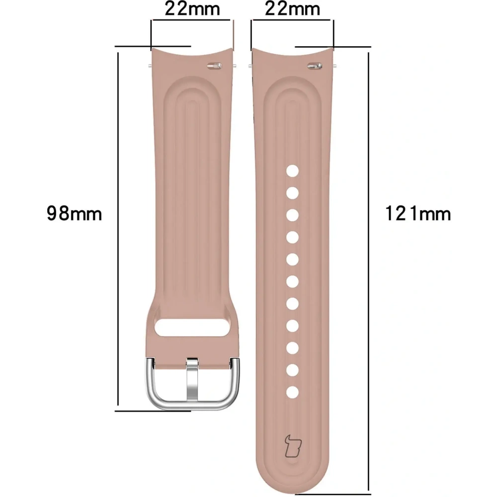 Pasek Bizon Strap Watch Silicone Pro do Xiaomi Watch S1 Pro pudrowy róż