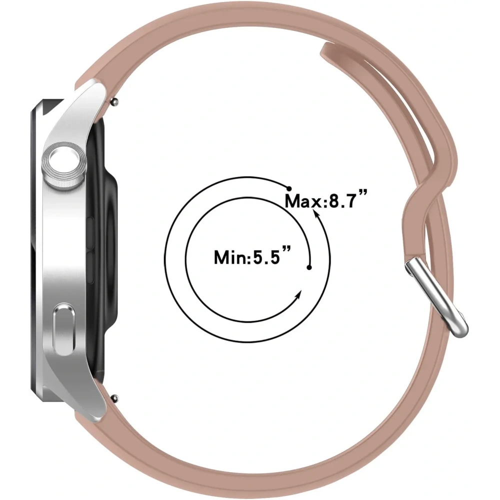 Pasek Bizon Strap Watch Silicone Pro do Xiaomi Watch S1 Pro pudrowy róż