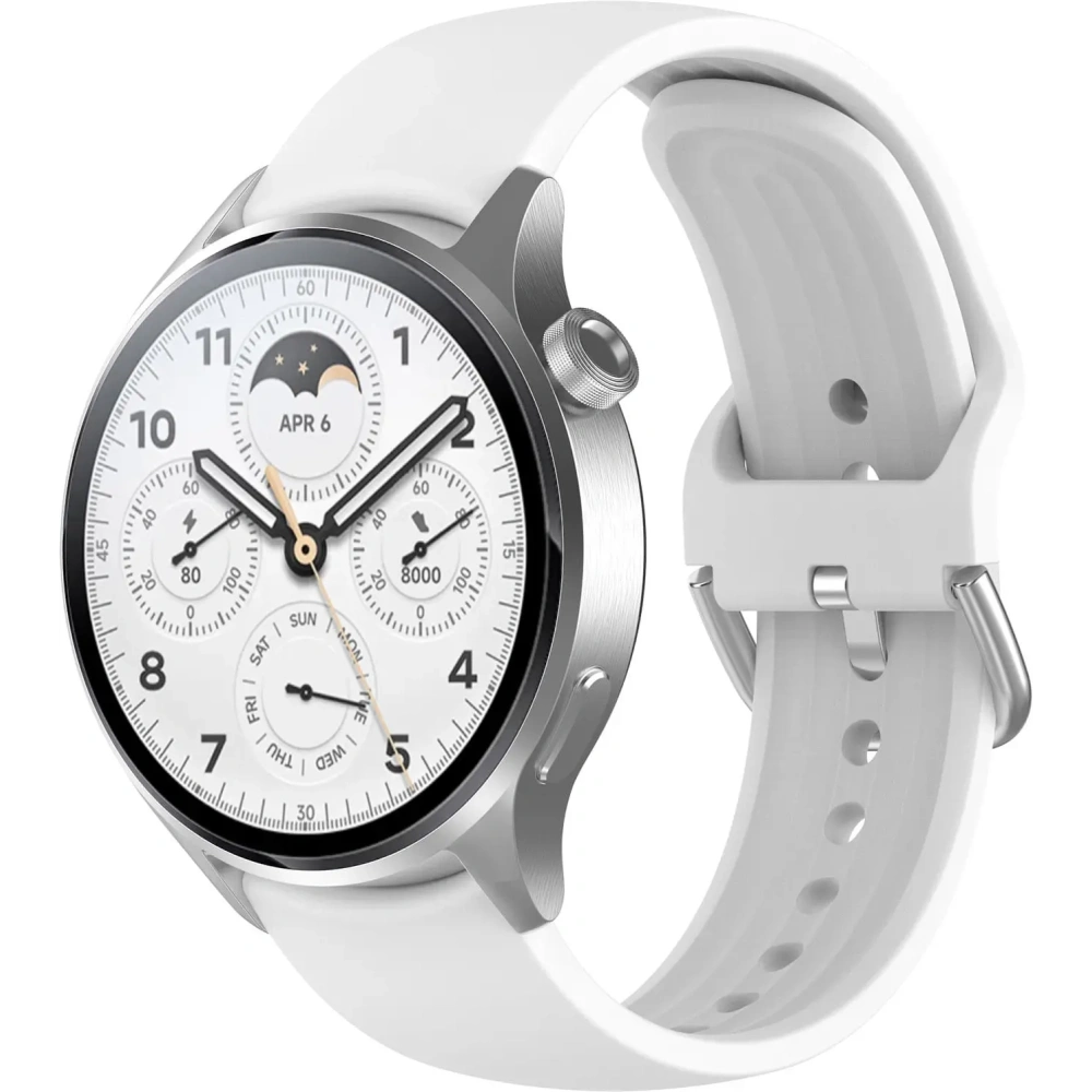 Pasek Bizon Strap Watch Silicone Pro do Xiaomi Watch S1 Pro biały