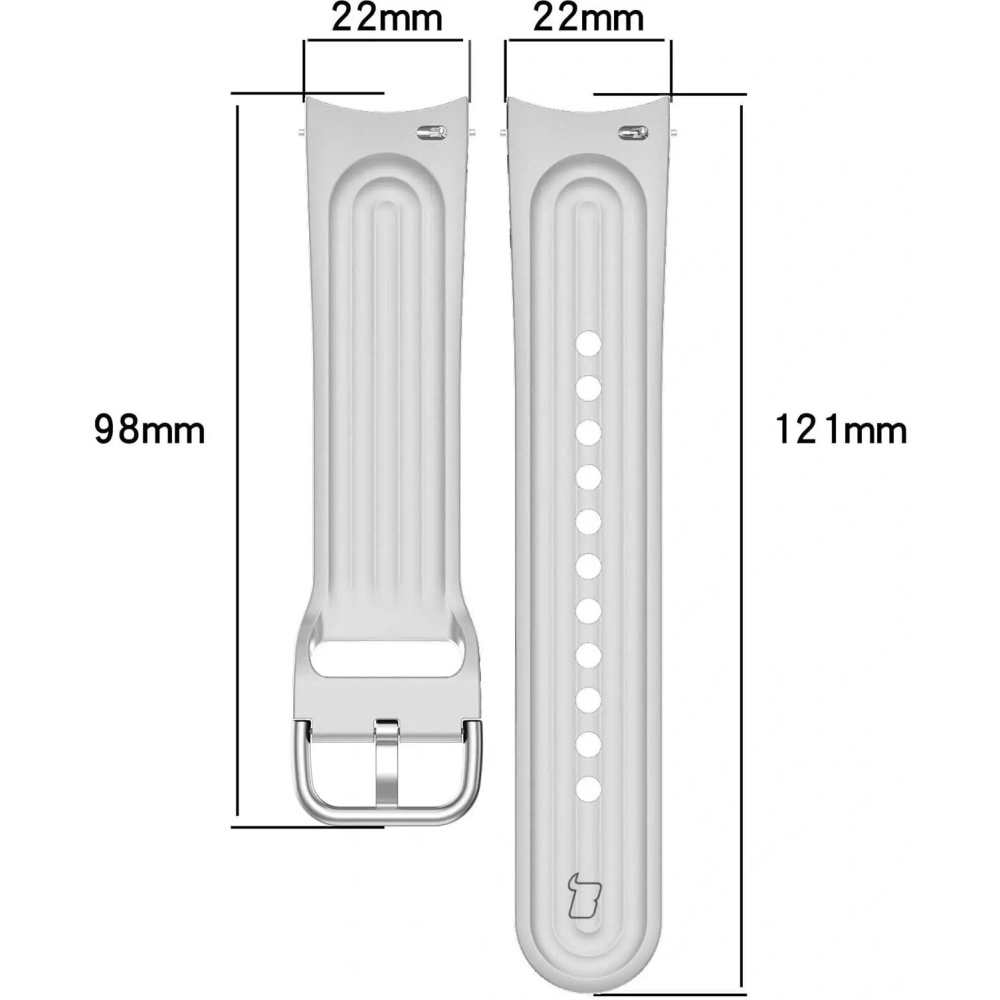 Pasek Bizon Strap Watch Silicone Pro do Xiaomi Watch S1 Pro biały