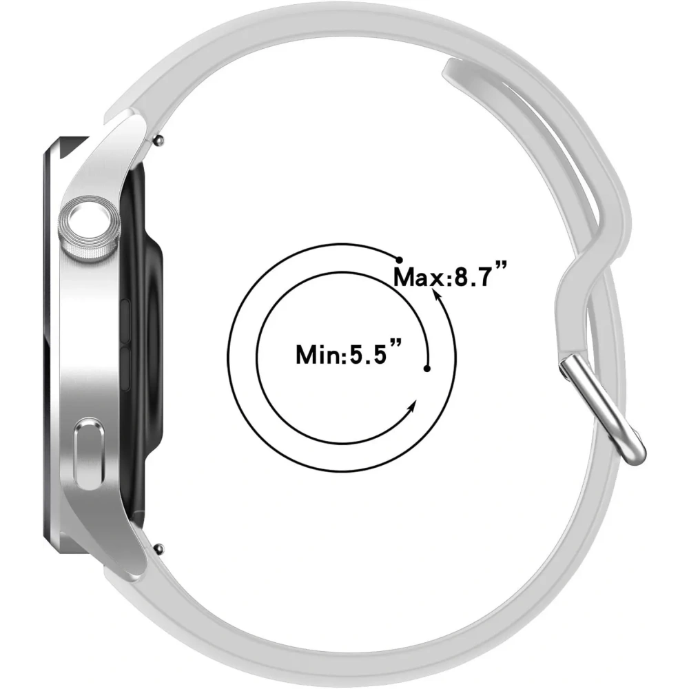 Pasek Bizon Strap Watch Silicone Pro do Xiaomi Watch S1 Pro biały