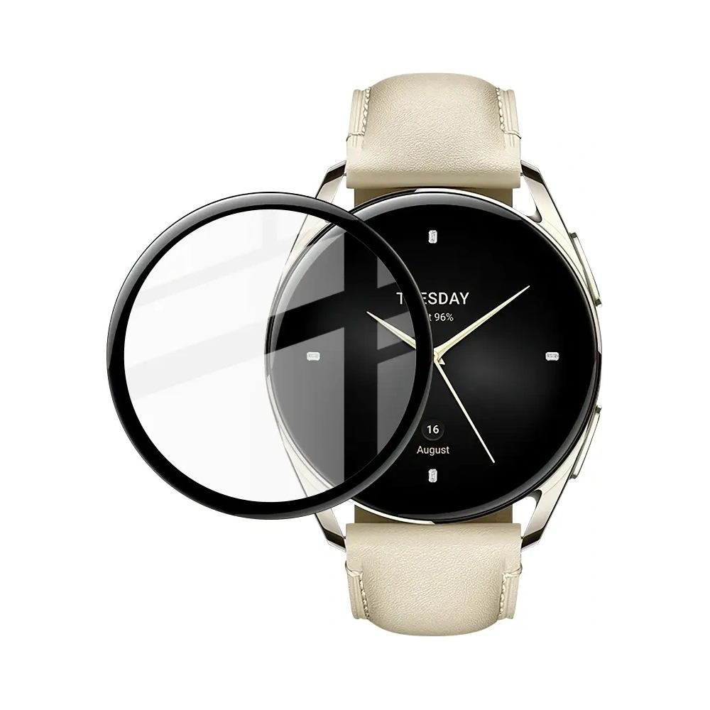 Szkło hartowane Bizon Glass Edge do Xiaomi Watch S2 42 mm czarne