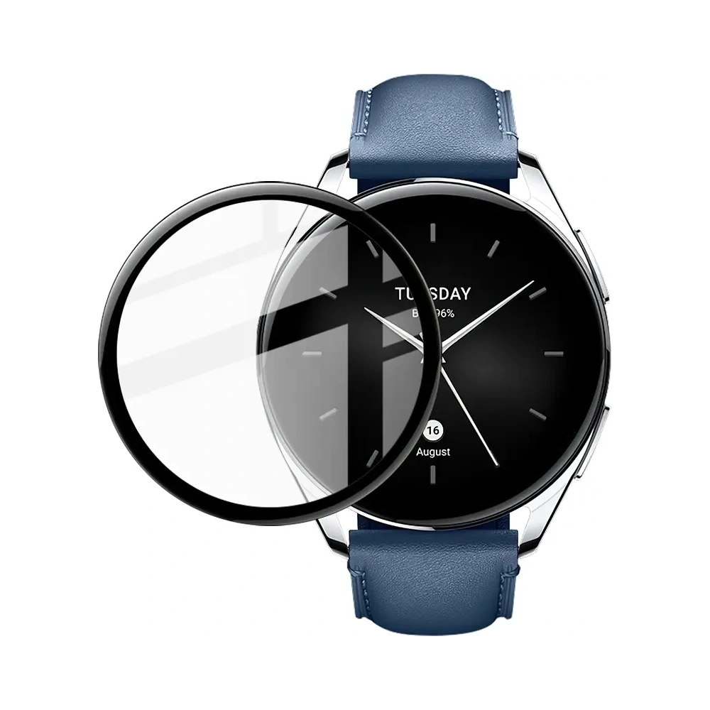 Szkło hartowane Bizon Glass Edge do Xiaomi Watch S2 46 mm czarne