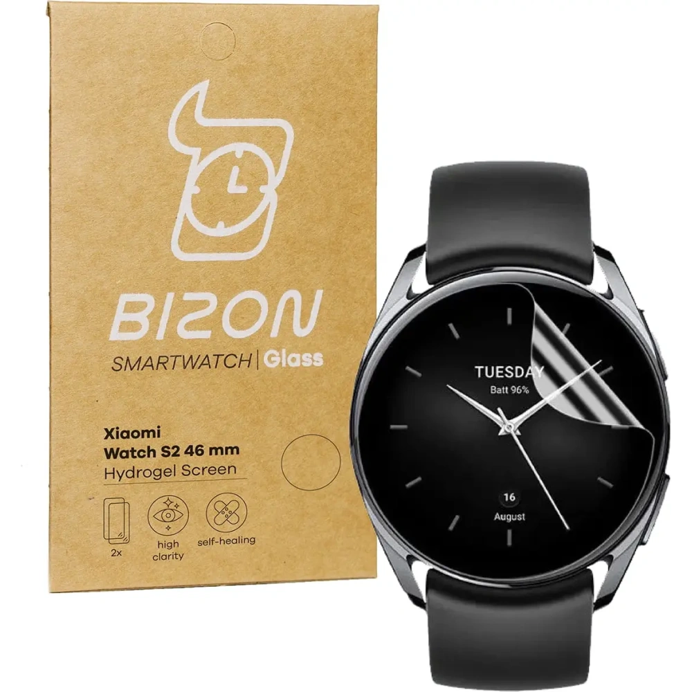 Folia hydrożelowa na ekran Bizon Glass Hydrogel do Xiaomi Watch S2 46 mm [2 PACK]