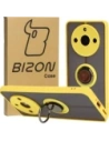 Husa hibridă Bizon Case pentru Realme 11 Pro / 11 Pro+ fumurie cu un cadru galben