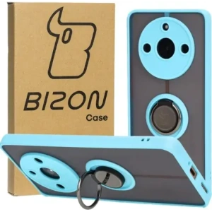 Kup Caz Hybrid Bizon Ring Realme 11 Pro / 11 Pro+ fumuriu cu un cadru de culoare albastru deschis - BIZ2390 - {ean13} - Sklep Home Screen