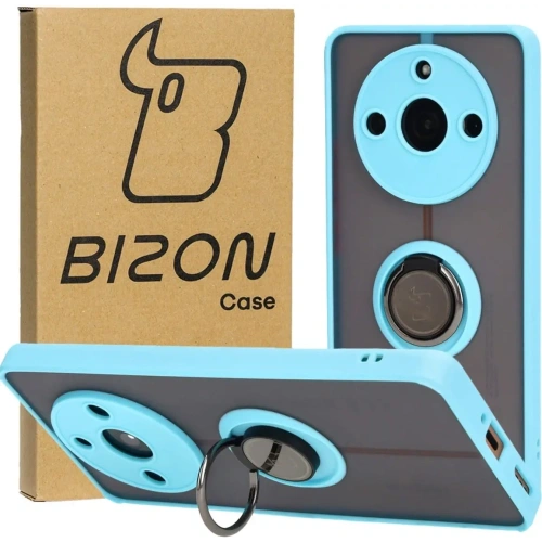 Kup Bizon Case Hybrid Ring Realme 11 Pro / 11 Pro+ rauchig mit einem hellblauen Rahmen - BIZ2390 - {ean13} - Sklep Home Screen
