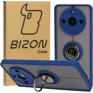 Kup Bizon Case Hybrid Ring Realme 11 Pro / 11 Pro+ fumuriu cu un cadru bleu marin - BIZ2393 - {ean13} - Sklep Home Screen
