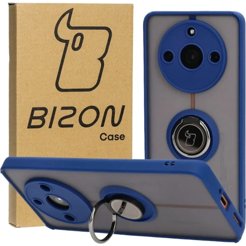 Kup Bizon Case Hybrid Gyűrű Realme 11 Pro / 11 Pro+ füstös színben, tengerészkék kerettel - BIZ2393 - {ean13} - Sklep Home Screen