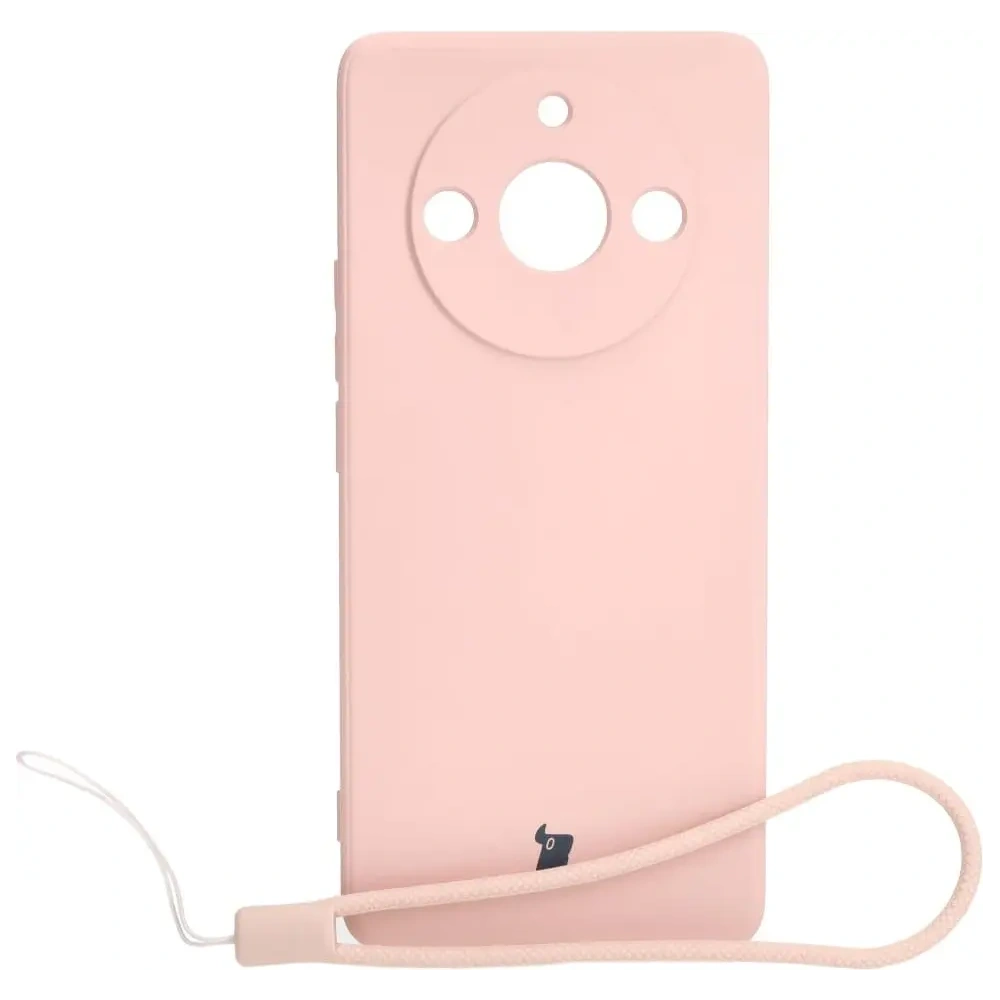 Etui Bizon Case Silicone Sq do Realme 11 Pro / 11 Pro+ jasnoróżowe