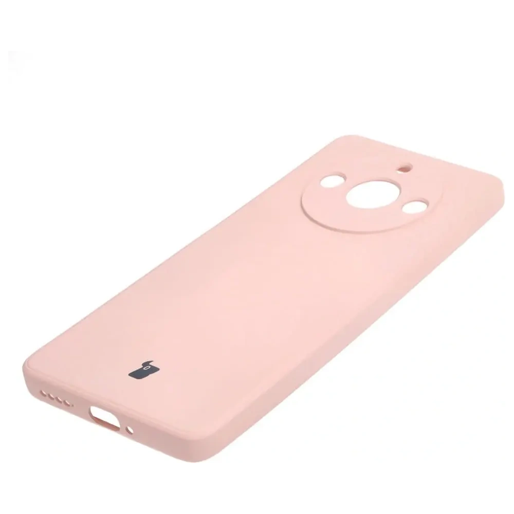 Etui Bizon Case Silicone Sq do Realme 11 Pro / 11 Pro+ jasnoróżowe