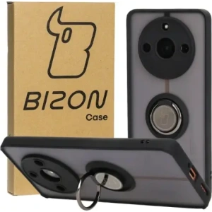 Kup Bizon Case Hybrid Ring Realme 11 Pro / 11 Pro+ fumuriu cu un cadru negru - BIZ2395 - {ean13} - Sklep Home Screen