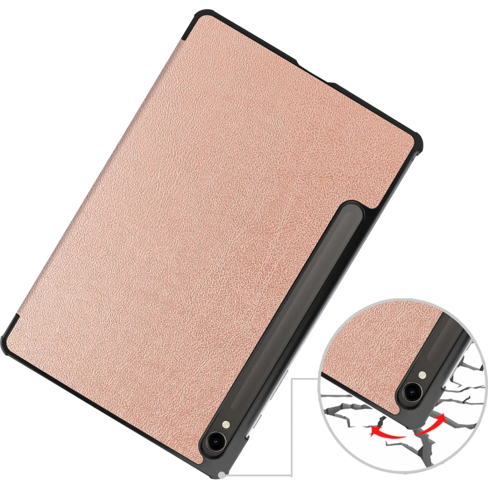 Etui Bizon Case Tab Croc do Samsung Galaxy Tab S9 różowozłote