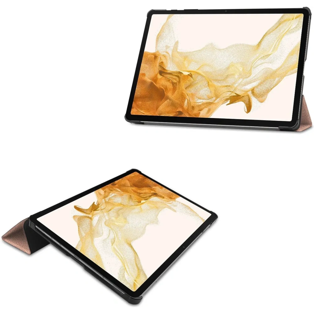 Etui Bizon Case Tab Croc do Samsung Galaxy Tab S10 Plus / S9 Plus różowozłote