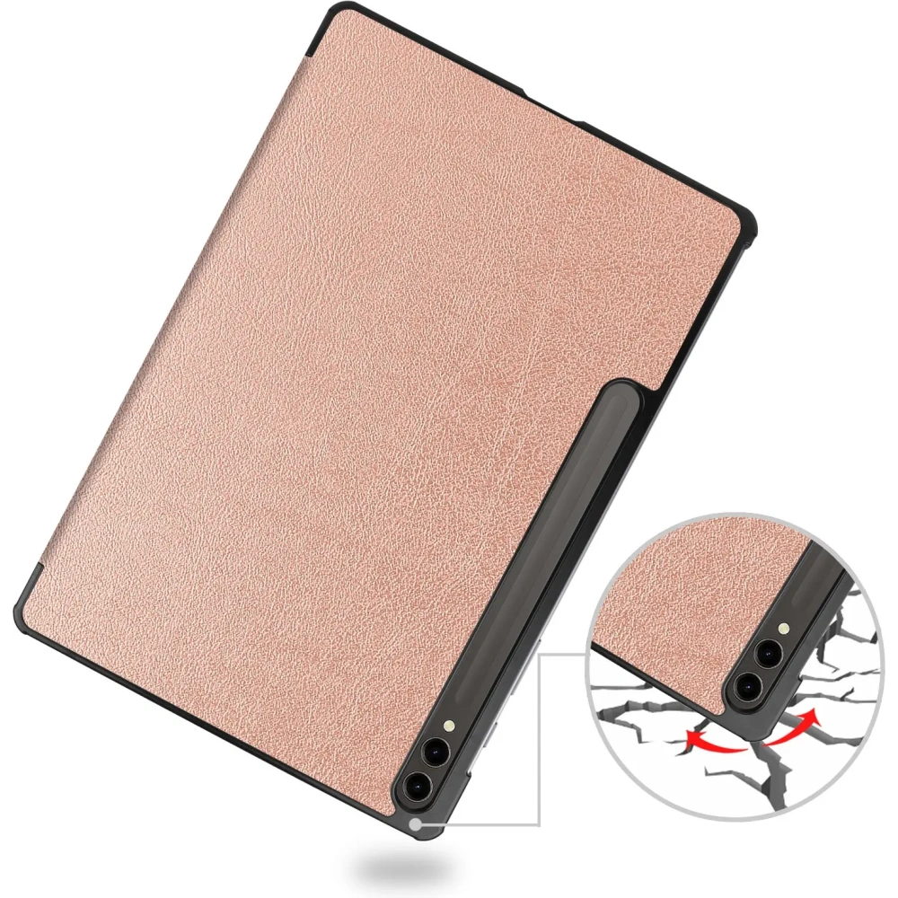 Etui Bizon Case Tab Croc do Samsung Galaxy Tab S10 Plus / S9 Plus różowozłote
