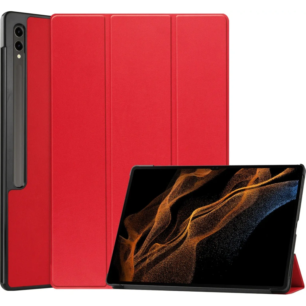 Etui Bizon Case Tab Croc do Samsung Galaxy Tab S10 Ultra / S9 Ultra czerwone