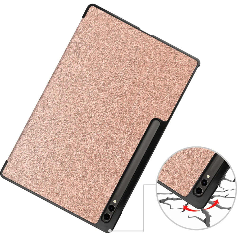 Etui Bizon Case Tab Croc do Samsung Galaxy Tab S10 Ultra / S9 Ultra różowozłote