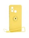 Bizon Case szilikon gyűrű Sq Xiaomi Redmi 12C sárga