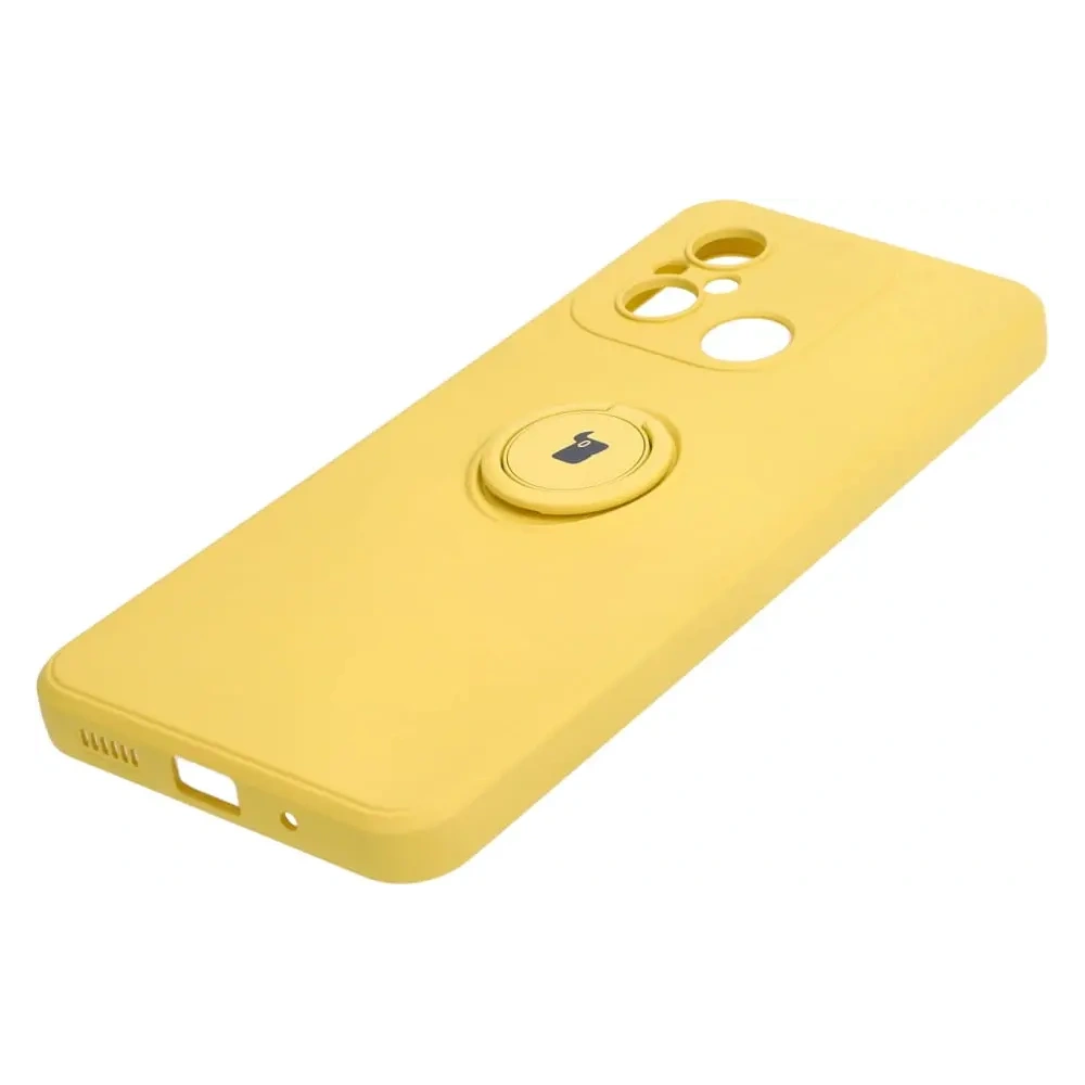 Etui Bizon Case Silicone Ring Sq do Xiaomi Redmi 12C żółte