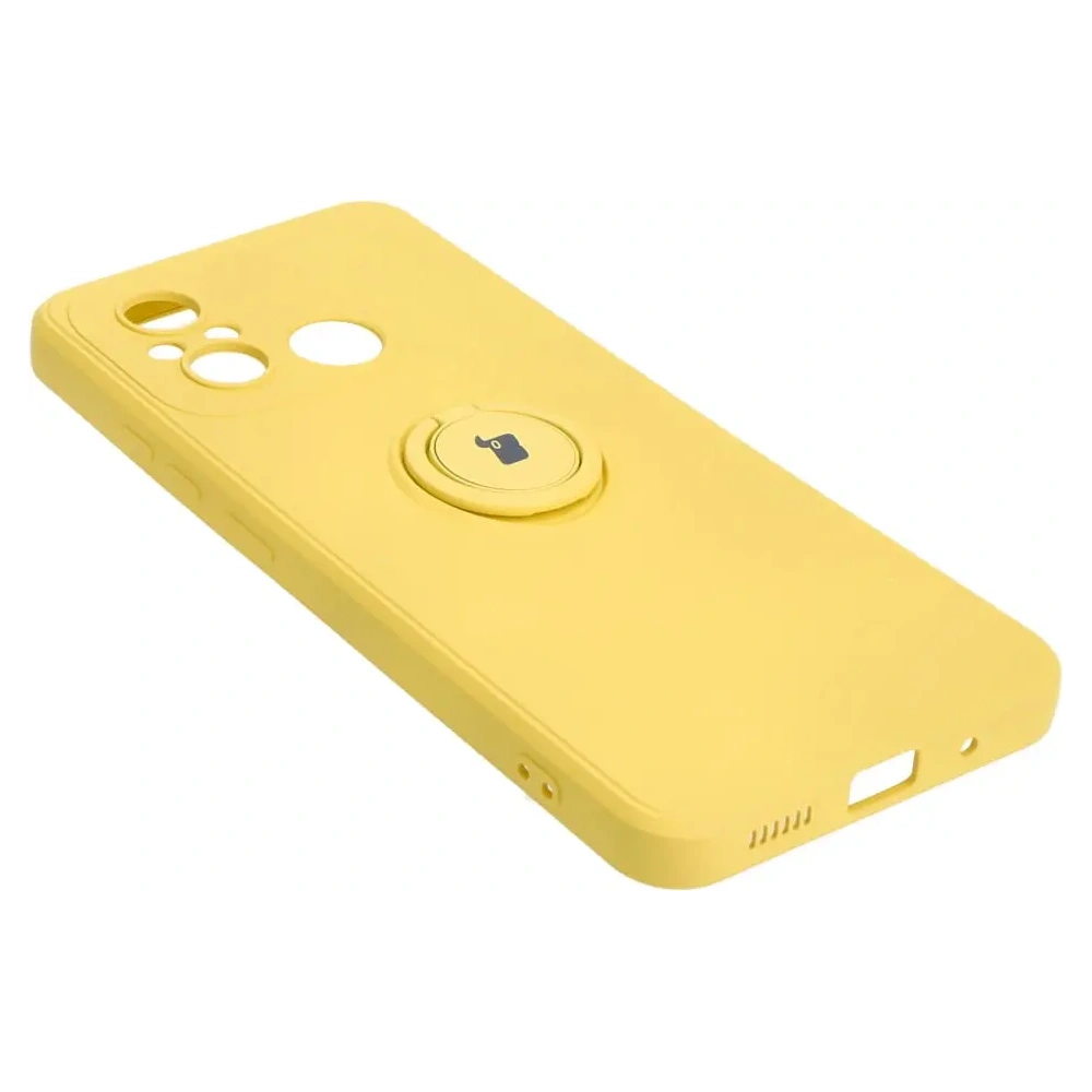 Etui Bizon Case Silicone Ring Sq do Xiaomi Redmi 12C żółte
