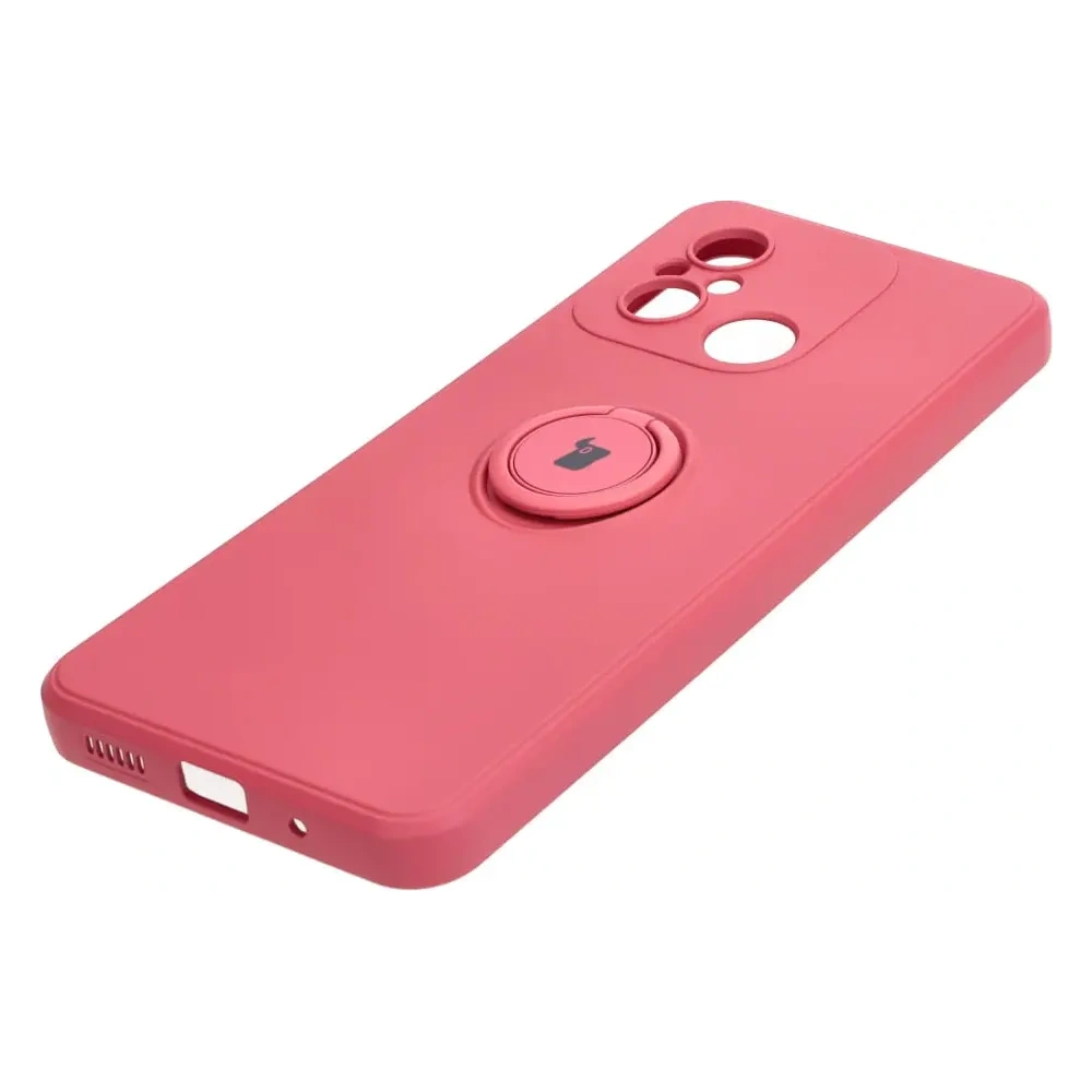 Etui Bizon Case Silicone Ring Sq do Xiaomi Redmi 12C brudny róż