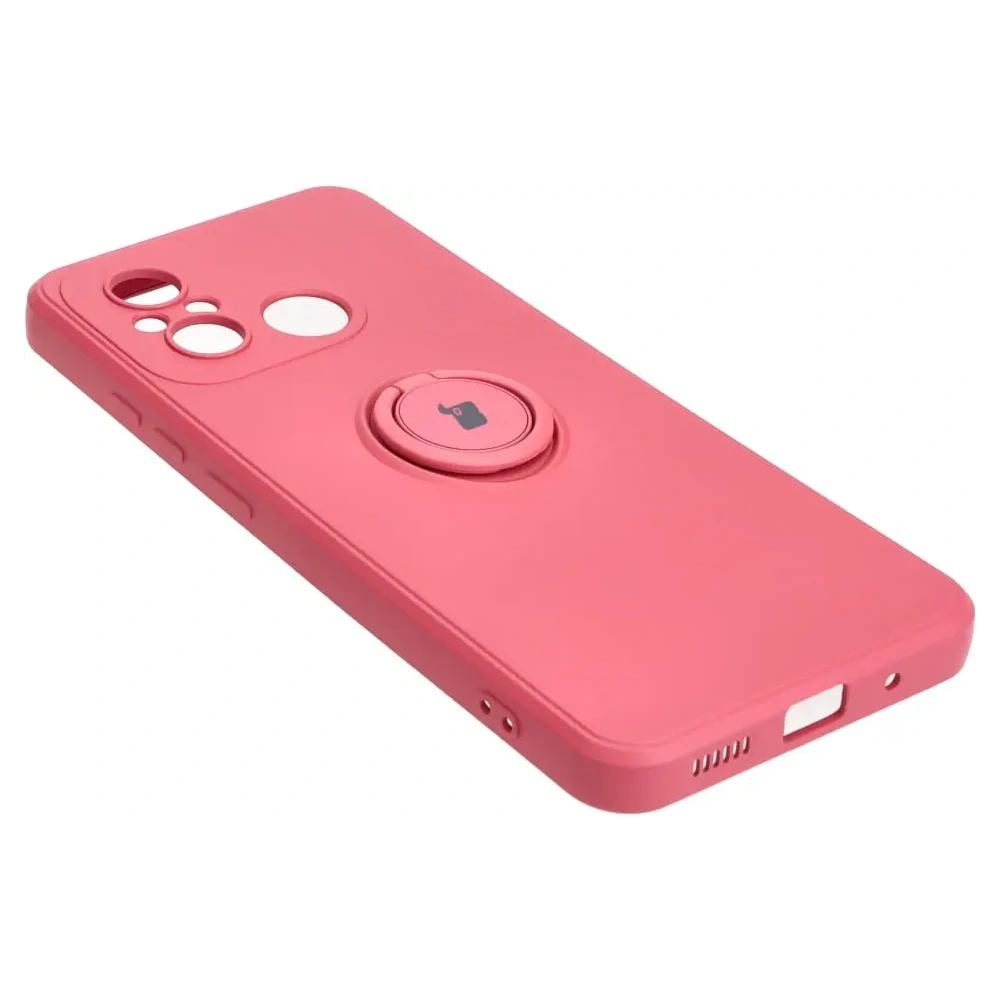 Etui Bizon Case Silicone Ring Sq do Xiaomi Redmi 12C brudny róż