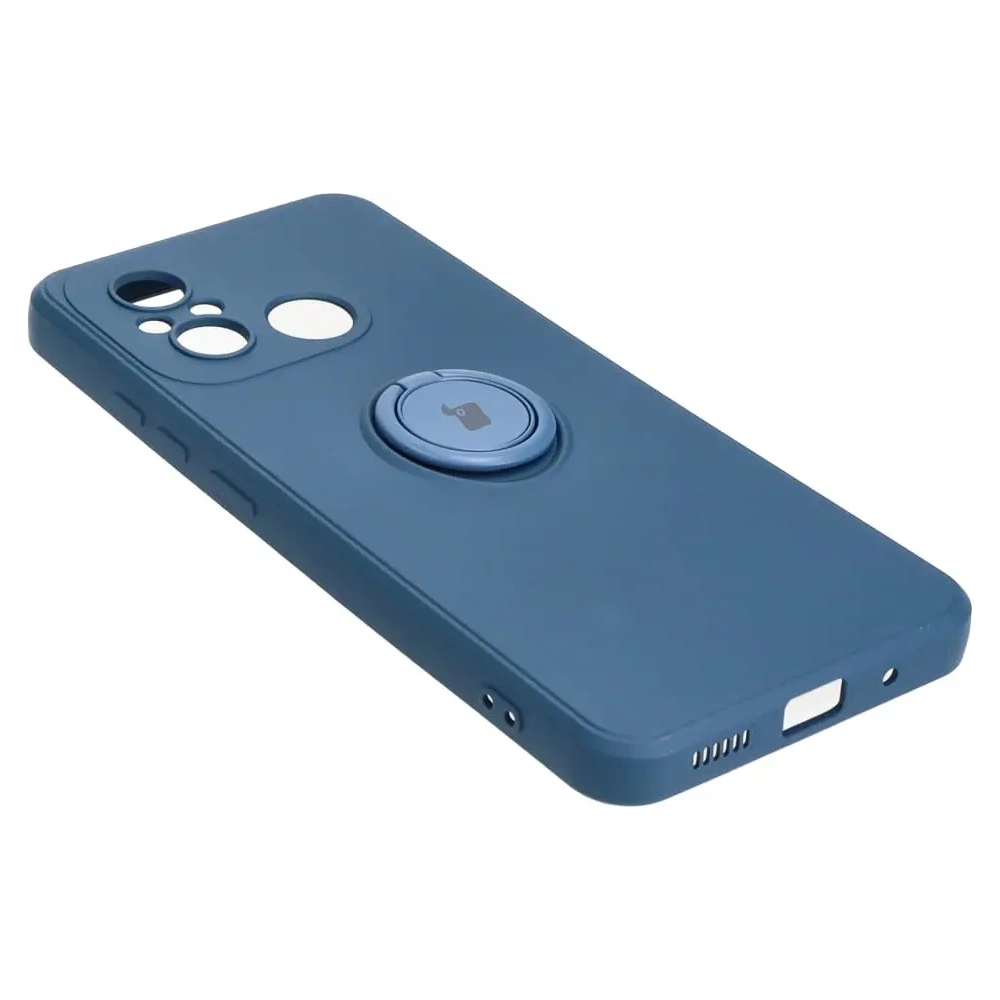 Etui Bizon Case Silicone Ring Sq do Xiaomi Redmi 12C granatowe