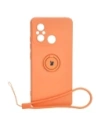 Bizon Case Szilikon Gyűrű Sq Xiaomi Redmi 12C narancssárga