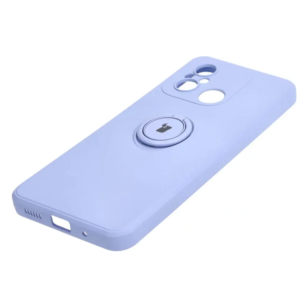 Etui Bizon Case Silicone Ring Sq do Xiaomi Redmi 12C jasnofioletowe