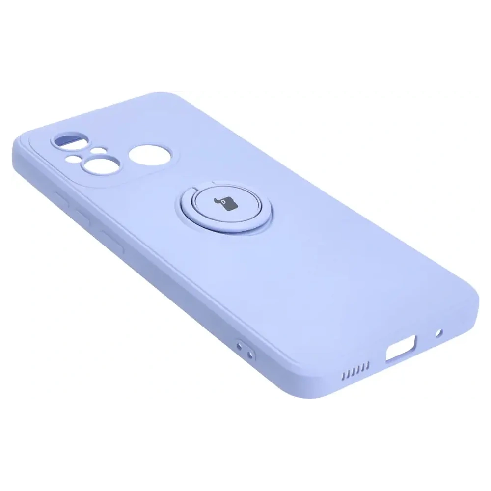 Etui Bizon Case Silicone Ring Sq do Xiaomi Redmi 12C jasnofioletowe