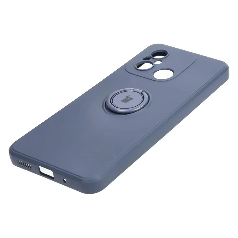 Etui Bizon Case Silicone Ring Sq do Xiaomi Redmi 12C szare