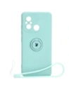 Bizon Case Szilikon Gyűrű Sq Xiaomi Redmi 12C türkiz