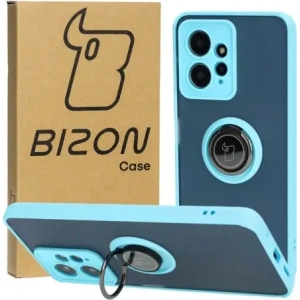 Kup Etui s úchopem na prst Bizon Case Hybrid Ring pro Xiaomi Redmi Note 12 4G kouřové s jasně modrým rámečkem - BIZ2422 - {ean13} - Sklep Home Screen