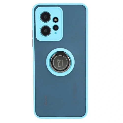 Kup Bizon Case Hybrid Ring Xiaomi Redmi Note 12 4G fumuriu cu un cadru de culoare albastră deschisă - BIZ2422 - {ean13} - Sklep Home Screen
