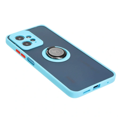 Kup Bizon Case Hybrid Ring Xiaomi Redmi Note 12 4G fumuriu cu un cadru de culoare albastră deschisă - BIZ2422 - {ean13} - Sklep Home Screen