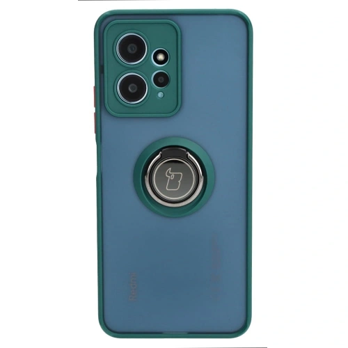 Kup Bizon Case Hybrid Ring Xiaomi Redmi Note 12 4G fumuriu cu un cadru verde închis - BIZ2423 - {ean13} - Sklep Home Screen