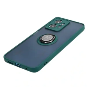 Kup Etui z uchwytem na palec Bizon Case Hybrid Ring do Xiaomi Redmi Note 12 4G przydymione z ciemnozieloną ramką - BIZ2423 - {ean13} - Sklep Home Screen