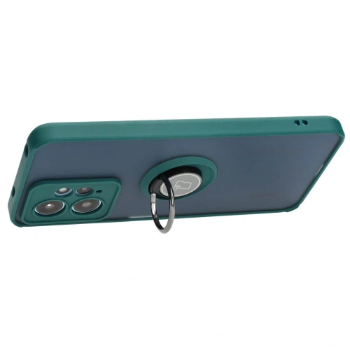 Kup Bizon Case Hybrid Ring Xiaomi Redmi Note 12 4G fumuriu cu un cadru verde închis - BIZ2423 - {ean13} - Sklep Home Screen