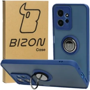 Kup Bizon Case Hybrid Ring Xiaomi Redmi Note 12 4G fumuriu cu un cadru albastru închis - BIZ2424 - {ean13} - Sklep Home Screen