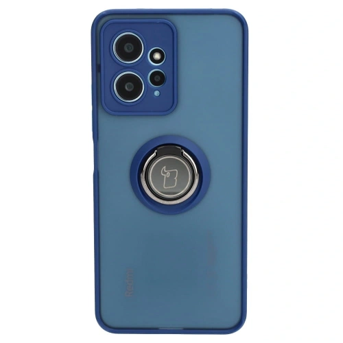 Kup Bizon Case Hybrid Ring Xiaomi Redmi Note 12 4G fumuriu cu un cadru albastru închis - BIZ2424 - {ean13} - Sklep Home Screen
