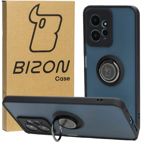 Kup Etui s úchytem na prst Bizon Case Hybrid Ring do Xiaomi Redmi Note 12 4G kouřové s černým rámem - BIZ2425 - {ean13} - Sklep Home Screen