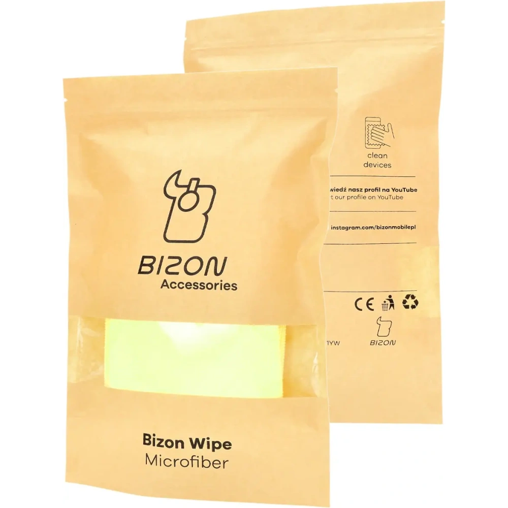 Zestaw ściereczek z mikrofibry Bizon Wipe Trio 35 x 35 cm 3 sztuki żółte