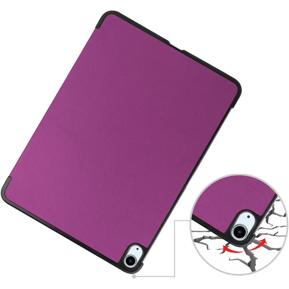 Etui Bizon Case Tab Croc do Apple iPad Air 6 / Air 5 / Air 4 ciemnofioletowe
