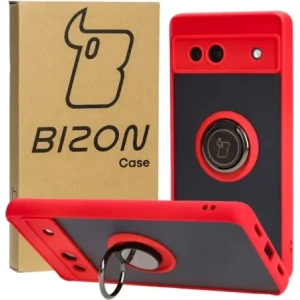 Kup Bizon Case Hybrid Ring Google Pixel 7A fumuriu cu un cadru roșu - BIZ2433 - {ean13} - Sklep Home Screen