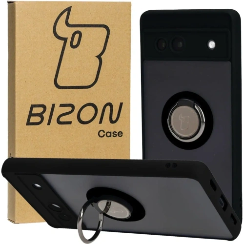 Kup Bizon Case Hybrid Ring Google Pixel 7A fumuriu cu un cadru negru - BIZ2435 - {ean13} - Sklep Home Screen