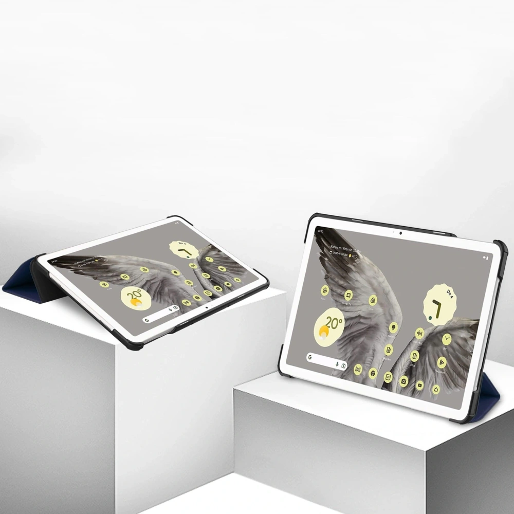 Etui Bizon Case Tab Croc do Google Pixel Tablet granatowe