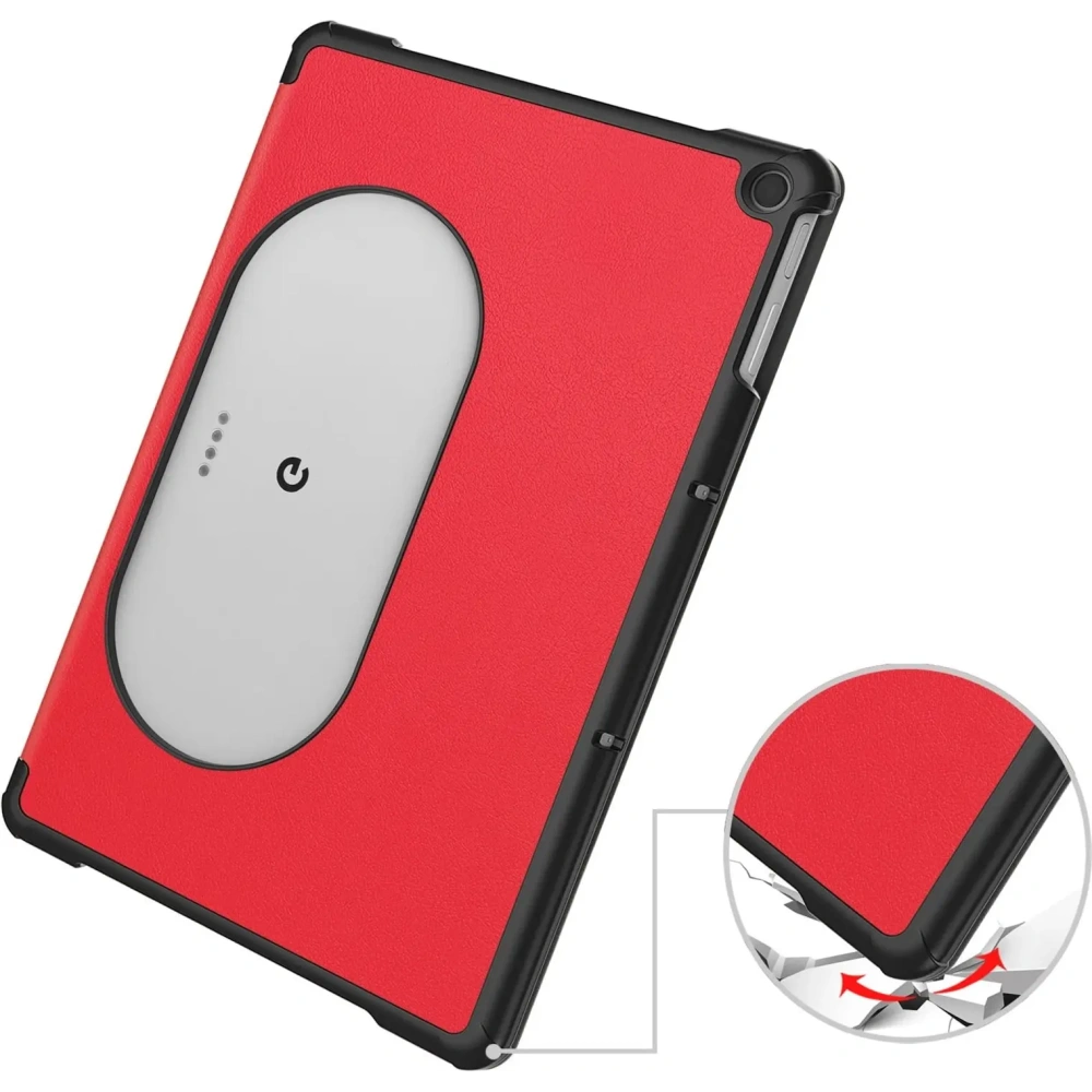 Etui Bizon Case Tab Croc do Google Pixel Tablet czerwone